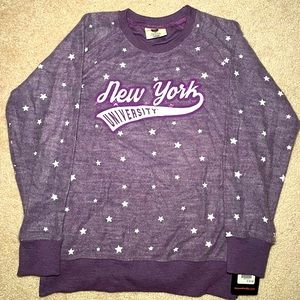 NWT Kids NYU Purple Star Sweatshirt
